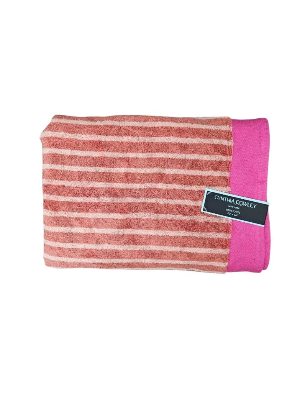 Cynthia Rowley New York Cotton Striped Bath Towel New 30